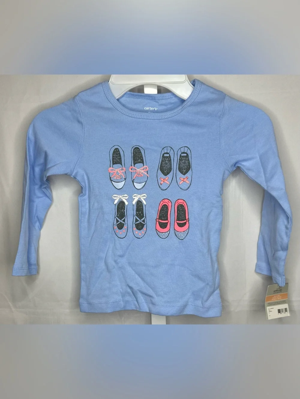 Carter's Light Blue Girls' Tee with Shoe Graphics
